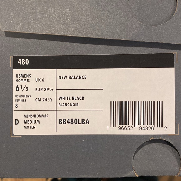 Brand new new balance 480 black and white - Picture 10 of 11